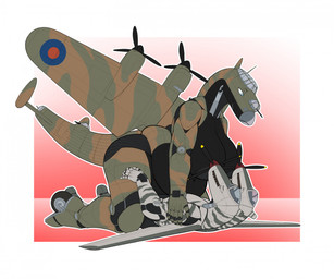2_heads aircraft airplane anthro areola back_wings belly big_areola big_belly big_breasts big_nipples black_body breasts camo camo_body cockpit cowgirl_position duo female female_on_top from_front_position green_body grey_body lying machine male male/female metallic_body multi_head nipples non-mammal_nipples not_furry nude nude_anthro nude_female nude_male on_back on_bottom on_top overweight overweight_anthro overweight_female propeller sex simple_background tail thick_thighs vehicle wheel wheel_feet wide_hips wings ndragon3 avro avro_lancaster f-82 aeromorph living_aircraft living_machine living_vehicle digital_media_(artwork) hi_res