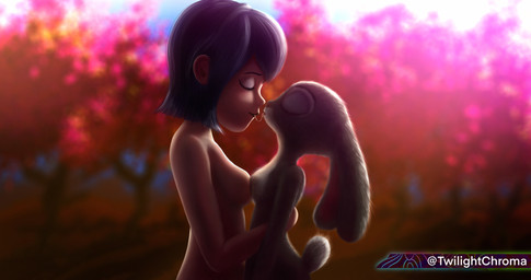after_kiss anthro autumn blurred_background bodily_fluids breast_size_difference breast_squish breasts breasts_frottage crossover_ship detailed_fur detailed_hair duo eyes_closed female female/female female_anthro female_humanoid female_on_anthro female_on_humanoid floppy_ears forest forest_background fur hair hug humanoid_on_anthro interspecies larger_female light nature nature_background nude outside plant purple_hair saliva saliva_string scut_tail short_hair short_tail side_boob side_view size_difference smaller_female smile squish standing tail tree twilightchroma disney hotel_transylvania zootopia judy_hopps mavis_dracula humanoid lagomorph leporid mammal rabbit vampire 2019 256:135 4k absurd_res crossover detailed digital_media_(artwork) digital_painting_(artwork) half-length_portrait hi_res lighting painting_(artwork) portrait