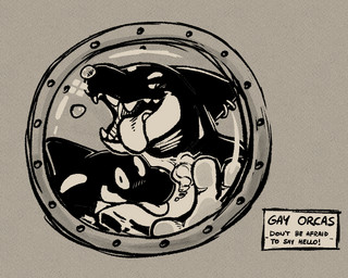 anthro blep duo looking_at_viewer male male/male open_mouth open_smile smile text tongue tongue_out underwater water daftpatriot aquatic cetacean dolphin mammal oceanic_dolphin orca toothed_whale 5:4 english_text