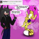 anthro dialogue duo humor male shadow text truechaos makarimorph sega sonic_the_hedgehog_(series) bieesha chaos_the_echidna fan_character sonic_the_hedgehog cheetah felid feline mammal 1:1 comic digital_media_(artwork) english_text hi_res