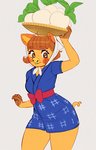 anthro asian_clothing basket bodily_fluids bow_(feature) brown_eyebrows brown_eyes brown_hair clothed clothing container east_asian_clothing eyebrows female food hair japanese_clothing obi plant red_cheeks snot snout solo tan_body turnip vegetable yukata lizombie animal_crossing nintendo daisy_mae_(animal_crossing) mammal suid suina sus_(pig) wild_boar digital_media_(artwork)