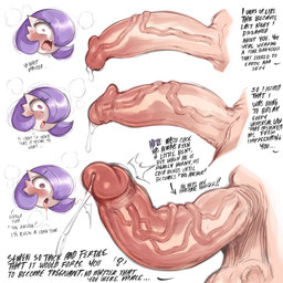 balls becoming_erect big_penis biped bodily_fluids curved_penis duo erection exclamation_point genital_fluids genital_focus genitals heart_symbol humanoid_genitalia humanoid_penis male male/male multicolored_body penis penis_awe penis_focus precum purple_body purple_eyes question_mark saliva secretly_loves_it simple_background teeth text tongue vein veiny_penis white_body saltyxodium nintendo pokemon gardevoir generation_3_pokemon human humanoid mammal pokemon_(species) 1:1 2026 english_text hi_res lol_comments