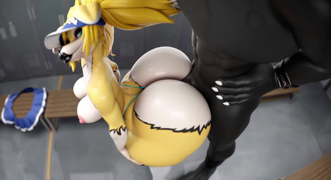 anthro balls big_butt big_penis black_body black_lips breasts butt claws duo erection female female_penetrated genitals hair huge_butt lips locker_room male male/female male_penetrating male_penetrating_female muscular muscular_male nipples nude pecs penetration penile penile_penetration penis question_mark sex smile vaginal shadedance reptilligator_(modeler) spacetato_(modeler) bandai_namco digimon lucy_(doggod.va) blackwargreymon canid canine digimon_(species) mammal 3d_(artwork) 3d_animation animated blender_(artwork) blender_cycles_(artwork) digital_media_(artwork) hi_res high_framerate no_sound short_playtime video widescreen