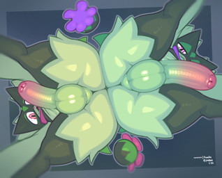 anthro anthro_on_anthro balls big_butt black_body black_skin butt duo erection femboy foreskin genitals glans green_balls green_body green_penis green_skin huge_butt huge_thighs humanoid_genitalia humanoid_penis low-angle_view male male/male meow multicolored_penis nude open_mouth partially_retracted_foreskin penile penis pink_eyes pink_glans pink_penis pupils purple_eyes simple_background smile tail text thick_thighs two_tone_penis white_sclera wide_hips worm's-eye_view frumples nintendo pokemon felid feline felis generation_9_pokemon mammal meowscarada pokemon_(species) shiny_pokemon 2026 artist_name colored dated digital_drawing_(artwork) digital_media_(artwork) english_text hi_res shaded signature