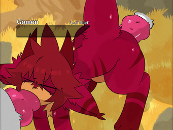 anal anal_penetration animal_genitalia animal_penis anthro bodily_fluids fellatio forced fur gameplay_mechanics genitals group gui kemono knot knotted_penis level_drain male male/male oral penetration penile penis rape sex size_difference smaller_penetrated spitroast tears trio gaogomon mythology gaogomon_(oc) canid canine furred_kobold furred_scalie imp kobold mammal mythological_canine mythological_creature scalie werecanid werecanine werecreature werewolf 2d_animation 4:3 animated frame_by_frame no_sound short_playtime video