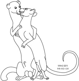 animal_genitalia balls duo feral fur genitals hug hugging_another kiss_on_lips kissing male male/male nude_male sheath simple_background sitting smile standing tail white_background urbanhermit mammal murid murine mustelid musteline rat rodent true_musteline weasel 1998 black_and_white low_res monochrome