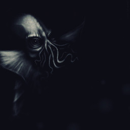 ambiguous_gender anthro biped black_background dark face_tentacles front_view looking_at_viewer mantle_(mollusk) simple_background solo tentacles louceph h._p._lovecraft aquatic cephalopod mind_flayer mollusk 1:1 2018 dark_theme digital_media_(artwork) digital_painting_(artwork) hi_res painting_(artwork)