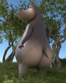 anthro big_butt blue_sky butt female grass looking_at_viewer looking_back looking_back_at_viewer nude nude_anthro nude_female on_model plant rear_view sky smile solo tree ocsda dreamworks madagascar_(series) gloria_(madagascar) common_hippopotamus hippopotamid mammal 3d_(artwork) 4:5 blender_(artwork) digital_media_(artwork) hi_res