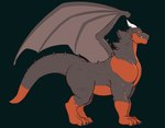 anthro black_body black_scales digitigrade feral horn male quadruped red_body red_scales scales side_view solo wings chibsarts european_mythology mythology chiderg dragon mythological_creature mythological_scalie scalie western_dragon winged_dragon 2019 archived_source tagme unavailable_at_source