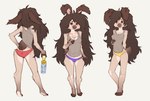 anthro bed_head breasts clothing female hair hand_on_breast long_hair panties shirt tank_top topwear underwear elronya fan_character ronya lagomorph leporid mammal rabbit hi_res tagme