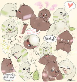 anal anal_penetration anus big_butt bisexual blush bodily_fluids butt collaborative collaborative_fellatio collaborative_oral collaborative_sex cum cum_on_face cum_request dirty_talk disembodied_penis duo_focus facesitting fellatio female female_penetrated genital_fluids genitals group group_sex kiss_on_lips kiss_on_penis kissing male male/female male/male male_penetrated male_penetrating male_penetrating_male oral penetration penile penis plump_labia rimming sex sitting sitting_on_another small_penis spreading vulva ota_(artist) bandai_namco digimon digimon_(species) lopmon terriermon hi_res