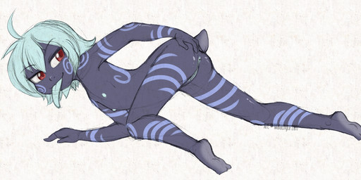 adolescent all_fours anthro anus areola arm_markings biped breasts butt cheek_markings eyebrows facial_markings female female_anthro genitals grey_body hair hand_on_butt hand_on_own_butt head_markings leg_markings loli looking_back markings nipples nude nude_anthro nude_female open_mouth plantigrade pose presenting presenting_hindquarters short_hair short_tail side_view simple_background small_breasts solo tail text tongue tongue_out vulva white_background white_hair white_markings young young_anthro young_female malachyte reese_(malachyte) amphibian frog 2017 artist_name digital_drawing_(artwork) digital_media_(artwork) full-length_portrait portrait shaded soft_shading