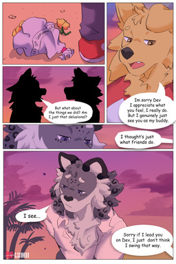 anthro beach bouquet dialogue duo flower flower_bouquet freckled_face freckles fur male male/male markings plant spots spotted_body spotted_fur text lumii i_think_i_like_you dev_(i_think_i_like_you) ray_(i_think_i_like_you) bird_dog canid canine canis domestic_dog felid golden_retriever hunting_dog mammal pantherine retriever snow_leopard absurd_res comic english_text hi_res