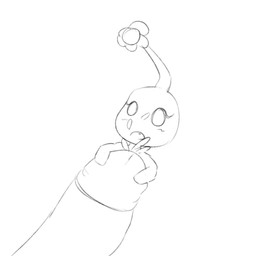 ambiguous_gender duo erection female genitals humanoid_genitalia humanoid_penis male male/ambiguous not_furry penis plant sex simple_background size_difference solo_focus white_background lambchop nintendo pikmin elemental_creature flora_fauna pikmin_(species) 1:1 monochrome source_request