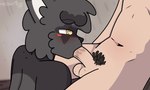 anthro balls belly blush bodily_fluids dark_body dark_fur duo eyes_closed fellatio fur genitals humanoid_genitalia humanoid_penis interspecies leaning leaning_forward male male/male navel nude oral penile penis pubes saliva sex sitting wet yellow_eyes meowtinz louis_(meowtinz) domestic_cat felid feline felis human mammal 2025 5:3 animated digital_media_(artwork) flat_colors hi_res shaded short_playtime
