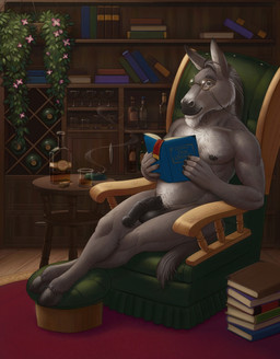 alcohol animal_genitalia animal_penis anthro balls beard beverage book bookshelf chair cigar container crossed_legs cup drinking_glass equine_genitalia equine_penis erection eyewear facial_hair furniture genitals glass glass_container glass_cup glasses hooves inside male male_anthro mature_anthro mature_male medial_ring muscular muscular_anthro muscular_male nipples nude nude_anthro nude_male on_chair penis pubes reading sitting smoke solo wearing_glasses whiskey whiskey_glass wine guerillasquirrel barnaby_(vorell) asinus donkey equid equine mammal 2020 hi_res