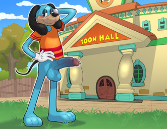 anthro balls big_balls big_penis blue_body blue_fur blush bodily_fluids cartoon_gloves clothed clothing dripping erection eyebrows feet fur genital_fluids genitals gloves half-closed_eyes hand_behind_head handwear humanoid_genitalia humanoid_penis long_ears long_floppy_ears looking_at_viewer male narrowed_eyes penis pose precum precum_drip raised_eyebrows shy solo standing sweat sweatdrop tail toony vein veiny_penis mindnaughty toontown toontown_corporate_clash toontown_online toontown_rewritten flippy_doggenbottom canid canine canis domestic_dog mammal absurd_res hi_res