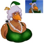 alternative_fashion anthro beak big_breasts breasts ear_piercing ear_ring eyeshadow female flapper gem grey_hair hair huge_breasts jewelry makeup necklace pearl_(gem) pearl_necklace piercing ring_piercing solo devyshirehell gorgeous_gal_(woody_woodpecker) avian bird picid woodpecker 1:1 hi_res