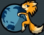 anthro browser female grey_background internet macro simple_background solo tail terra_macro toony vector world catenergy firefox mozilla cr2 canid canine fox mammal 5:4 digital_media_(artwork) low_res