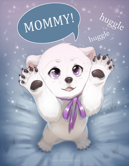ambiguous_gender brown_claws brown_nose brown_pawpads claws eyebrows feral grass looking_up open_mouth pawpads plant purple_eyes snow snowing solo speech_bubble standing text white_eyebrows young azzai bear mammal polar_bear ursine 2016 colored digital_drawing_(artwork) digital_media_(artwork) english_text shaded