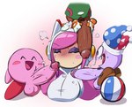 ball balls big_balls big_penis blush bodily_fluids breasts clothing cum female floating_hands fool's_hat genital_fluids genitals group hat headgear headwear machine male male/female not_furry penis simple_background smile sweat weird_body paddycakes kirby:_planet_robobot kirby_(series) kirby_star_allies kirby_superstar kirby_triple_deluxe nintendo kirby marx_(kirby) susie_(kirby) taranza alien humanoid robot waddling_head hi_res