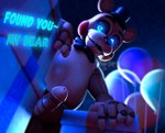 anthro big_penis blue_eyes bow_tie clothing erection genitals hat headgear headwear humanoid_genitalia looking_at_viewer machine male nude penile penis smile solo steaming text jizzyfox five_nights_at_freddy's five_nights_at_freddy's_2 scottgames toy_freddy_(fnaf) animatronic bear mammal robot robot_anthro 2024 3d_(artwork) blender_(artwork) digital_media_(artwork) english_text hi_res watermark