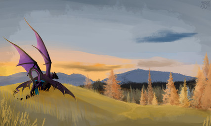 black_body black_scales blue_eyes cuddling detailed_background duo ear_piercing eye_contact feathers female female_on_top feral fin forest furgonomics green_eyes grey_body grey_scales landscape looking_at_another lying male mountain on_top piercing plant purple_body purple_scales scales spread_wings sunset tail tail_feathers tail_fin tree wings ysulyan dreamworks european_mythology how_to_train_your_dragon mythology kel_(kelar) nezo_(nezothenightfury) dragon fury_(httyd) mythological_creature mythological_scalie night_fury scalie western_dragon 5:3 digital_media_(artwork) digital_painting_(artwork) hi_res painting_(artwork) maleherm_(lore)