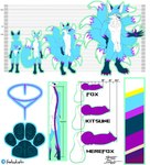 9_tails animal_genitalia animal_penis anthro blue_body blue_fur canine_genitalia canine_penis chart fur genitals long_tongue male multi_tail penile_spines penis size_chart solo tail tongue yellow_eyes foxtrotarts kaji_inariyoki canid canine fox fox_spirit mammal werecanid werecanine werecreature werefox absurd_res hi_res model_sheet