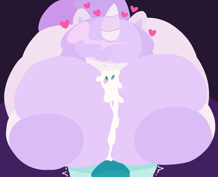 anthro barely_visible_genitalia barely_visible_penis big_breasts bodily_fluids breast_play breasts cum duo fellatio female front_view genital_fluids genitals hair hand_on_breast heart_symbol holding_breast horn huge_breasts male male/female monotone_body nude nude_female oral penile penis plushie purple_body purple_hair sex simple_background tail titfuck cocoaberry lovedoll_toy_factory mythology fan_character animate_inanimate equid equine living_plushie mammal mythological_creature mythological_equine unicorn 2026 digital_media_(artwork) flat_colors hi_res