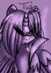 cigarette ear_piercing female looking_at_viewer piercing solo renee-moonveil friendship_is_magic hasbro my_little_pony twilight_sparkle_(mlp) equid equine horse mammal pony 2015 sketch