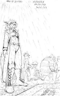 anthro death disability female grief group low-angle_view male outside raining tail tombstone vehicle wheelchair worm's-eye_view asthexiancal sly_cooper_(series) sony_corporation sony_interactive_entertainment sucker_punch_productions bentley_turtle carmelita_fox murray_hippopotamus sly_cooper canid canine common_hippopotamus fox hippopotamid mammal reptile scalie turtle 2008 2009 5:8 black_and_white hi_res monochrome traditional_media_(artwork)