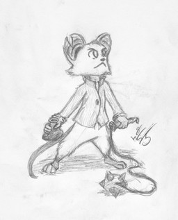 3_toes 4_fingers ambiguous_gender anthro barefoot bottomless bottomless_anthro clothed clothing feet fighting_pose fingers flail flask fur holding_object holding_weapon melee_weapon notched_ear overcoat paws pose shadow simple_background solo spikes tail toes weapon white_background just_w mina_the_hollower yacht_club_games mina_(mina_the_hollower) mammal mouse murid murine rodent 2025 absurd_res full-length_portrait graphite_(artwork) hi_res monochrome portrait shaded signature traditional_media_(artwork) female_(lore)