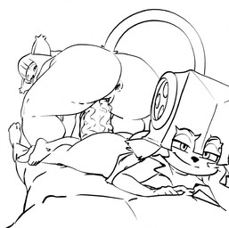 anthro anus bag_on_head big_butt big_penis butt crouching_reverse_cowgirl female first_person_view genitals group huge_butt huge_penis looking_at_viewer looking_back lying_on_another male male/female nude on_bottom on_top penetration penis reverse_cowgirl_position sex smile trio vaginal vaginal_penetration vein veiny_penis necrolepsy ankama dofus wakfu miranda's_daughter miranda_(wakfu) ecaflip felid mammal 2026 monochrome daughter_(lore) mother_(lore) mother_and_child_(lore) mother_and_daughter_(lore) parent_(lore) parent_and_child_(lore) parent_and_daughter_(lore)