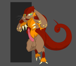 balls claws facial_hair genitals jewelry leaning long_ears long_penis long_tail looking_at_viewer male penis piercing presenting raised_leg shell simple_background slightly_chubby solo tail whiskers villegreen armadillo mammal xenarthran hi_res tagme
