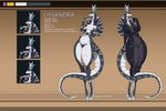 anthro camel_toe crown dark_dress female headgear orange_tongue purple_eyes scales silver_(metal) solo tail teeth tongue venom smolevn lissandra reptile scalie snake model_sheet