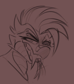 alternate_species anthro band-aid band-aid_on_face band-aid_on_nose bandage bandage_on_face bandage_on_nose barbell_piercing eyebrow_piercing eyebrows eyelashes facial_piercing fangs female female_anthro forked_tongue hair half-closed_eyes long_eyelashes looking_at_viewer mohawk motion_lines narrowed_eyes piercing scales simple_background solo teeth tongue tongue_out boidbwain joy_(shammy) reptile scalie snake 2025 digital_drawing_(artwork) digital_media_(artwork) headshot_portrait hi_res monochrome portrait sketch