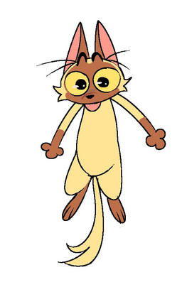 anthro black_eyes black_nose brown_body brown_ears brown_fur brown_tail front_view fur looking_at_viewer male multicolored_body multicolored_fur simple_background solo tail tongue tongue_out two_tone_body two_tone_fur white_background yellow_sclera viat_on bunnicula_(series) chester_(bunnicula) domestic_cat felid feline felis mammal siamese_cat 2026 digital_media_(artwork)