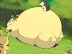 ambiguous_gender belly berry big_belly blush bodily_fluids eating eating_food feral food fruit group leppa_berry lying morbidly_obese morbidly_obese_feral obese obese_feral on_back outside overweight overweight_feral plant pokemon_berry standing sweat sweatdrop tree trio zephy_03 nintendo pokemon cyndaquil generation_1_pokemon generation_2_pokemon pikachu pokemon_(species) typhlosion 4:3 hi_res