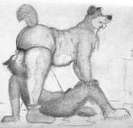 2006 anthro archived_source bd bodily_fluids butt_sniffing canid canine canis clothing crotch_sniffing domestic_dog duo footwear genital_fluids graphite_(artwork) legwear male male/male mammal monochrome mostly_nude nude overweight peeing pencil_(artwork) slightly_chubby sniffing socks tongue tongue_out traditional_media_(artwork) underwear underwear_sniffing urine watersports