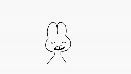 ambiguous_gender screaming silly silly_face simple_background solo toony white_background popping_weasel lagomorph leporid mammal rabbit animated animated_gif digital_drawing_(artwork) digital_media_(artwork) short_playtime