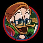 anthro beard blue_eyes brown_hair eyewear facial_hair glasses hair male solo amorousartist disney ducktales ducktales_(2017) ammy_duckfield anatid anseriform avian bird duck 1:1 alpha_channel icon