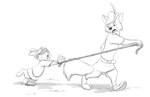 anthro balls blindfold bound duo genitals male young young_anthro young_male the_giant_hamster disney robin_hood_(disney) robin_hood skippy canid canine fox lagomorph leporid mammal rabbit red_fox true_fox 2023 hi_res monochrome