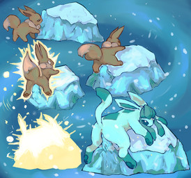 anus evolution_(transformation) female feral genitals ice penetration slipping snow solo transformation vaginal vaginal_penetration vulva 2ri nintendo pokemon eevee eeveelution generation_1_pokemon generation_4_pokemon glaceon pokemon_(species) hi_res