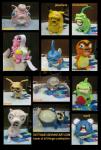 ambiguous_gender feral figurine fur group what yellow_body yellow_fur unknown_artist nintendo pokemon canid canine charmander chikorita eevee generation_1_pokemon generation_2_pokemon generation_3_pokemon geodude jigglypuff larvitar legendary_pokemon lickitung mammal marill mew_(pokemon) mudkip pikachu pokemon_(species) rodent snorlax waddling_head