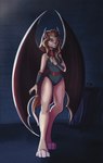 alley anthro breasts clothed clothing digitigrade female hair leotard long_hair solo trash_can wings yellow_eyes vladbride disney gargoyles maggie_reed_(gargoyles) felid mammal mutate_(gargoyles) 2021 digital_media_(artwork) hi_res