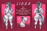 3:2 anthro big_breasts big_butt black_hair breasts butt dreadlocks equid equine fan_character female genitals hair hands_on_hips hasbro hi_res lizza_(oc) long_hair mammal model_sheet my_little_pony nipples pussy simple_background solo stripes thick_thighs white_hair wide_hips wolfmask zebra