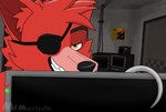 anthro camera eye_patch eyewear fur hook looking_at_viewer machine male pirate red_body seductive smile solo teeth text wire yellow_eyes mr._maestrello five_nights_at_freddy's scottgames foxy_(fnaf) animatronic canid canine canis fox mammal robot robot_anthro 2025 absurd_res artist_name digital_drawing_(artwork) digital_media_(artwork) english_text hi_res signature