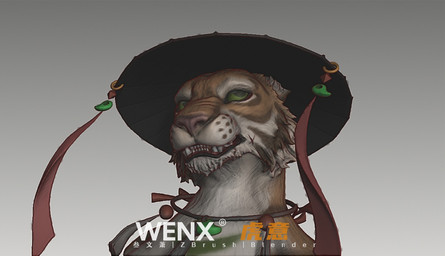anthro asian_clothing chinese chinese_clothing clothing east_asian_clothing fur male smile solo wenx asian_mythology chinese_mythology east_asian_mythology mythology felid feline mammal 3d_(artwork) digital_media_(artwork) portrait
