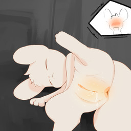 anus blush body_blush female female_feral feral genitals humanoid_genitalia humanoid_genitalia_on_feral humanoid_vulva humanoid_vulva_on_feral leaking_vagina pubic_mound raised_leg simple_background solo spread_legs spreading tail_anus vulva vulva_blush snoiifoxxo rain_world videocult slugcat 1:1