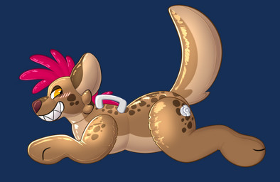 female glistening glistening_body handle handle_bar handles_on_shoulders inflatable looking_back lying mohawk nozzle on_front pool_toy pool_toy_handle raised_tail simple_background smile solo tail transparent_background frassed animate_inanimate hyena living_inflatable mammal alpha_channel hi_res